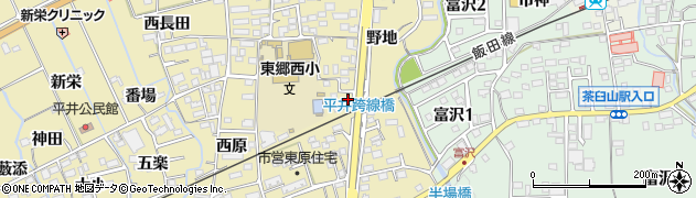 愛知県新城市平井（野地）周辺の地図