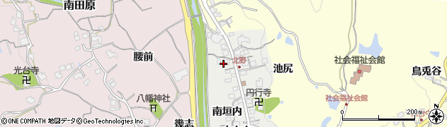 兵庫県川辺郡猪名川町北野北畑周辺の地図