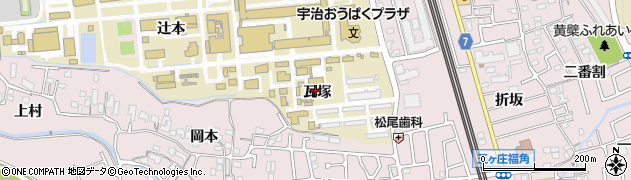 京都府宇治市五ケ庄瓦塚周辺の地図