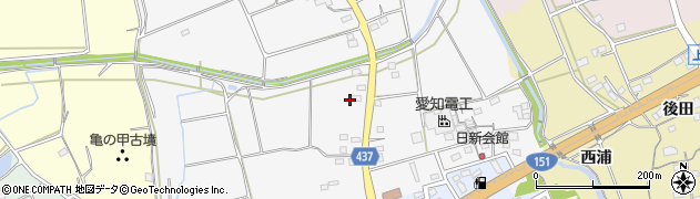 愛知県新城市片山（寺ノ前）周辺の地図