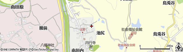 兵庫県猪名川町（川辺郡）北野周辺の地図