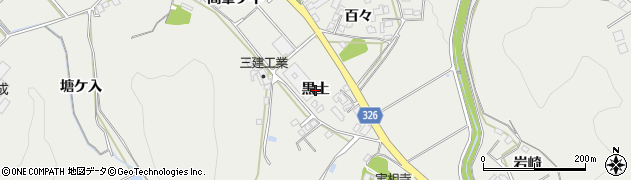 愛知県岡崎市竜泉寺町（黒土）周辺の地図
