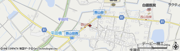 兵庫県姫路市山田町西山田634周辺の地図