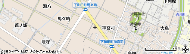 愛知県岡崎市下和田町周辺の地図