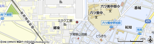 愛知県岡崎市下青野町（上川田）周辺の地図