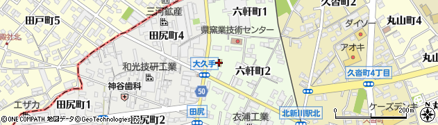 ファミリーマート碧南六軒町店周辺の地図