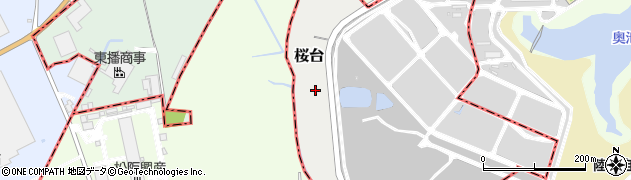兵庫県加東市桜台周辺の地図