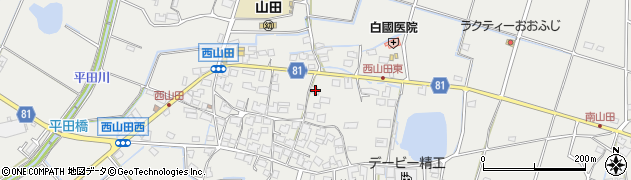 兵庫県姫路市山田町西山田92周辺の地図