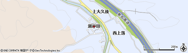 愛知県岡崎市池金町（瀬戸田）周辺の地図
