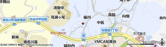 兵庫県川辺郡猪名川町原桶川周辺の地図