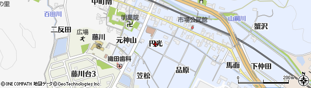 愛知県岡崎市市場町（円光）周辺の地図