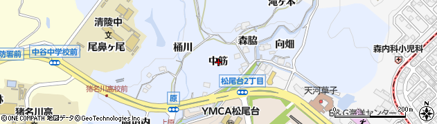 兵庫県川辺郡猪名川町原中筋周辺の地図