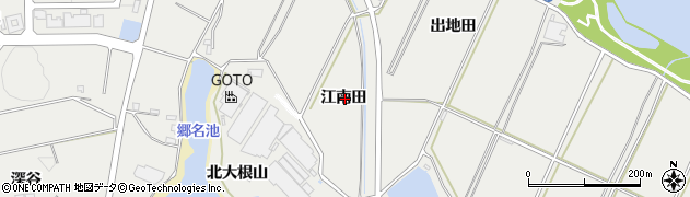 愛知県常滑市金山江南田周辺の地図