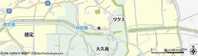 愛知県新城市徳定（神ノ前）周辺の地図