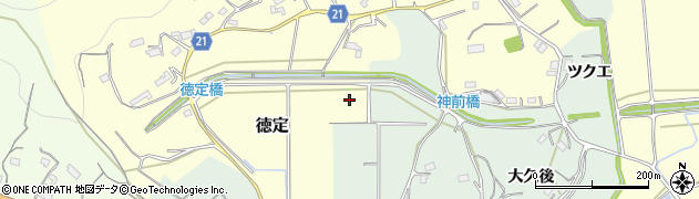 愛知県新城市徳定（深田）周辺の地図