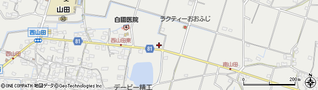 兵庫県姫路市山田町西山田21周辺の地図