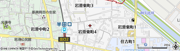 愛知県半田市岩滑東町周辺の地図