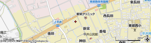 愛知県新城市平井新栄周辺の地図