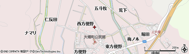 愛知県岡崎市大幡町（西方便野）周辺の地図