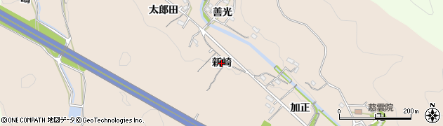 愛知県岡崎市鹿勝川町（新崎）周辺の地図