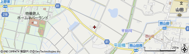 兵庫県姫路市山田町西山田653周辺の地図