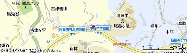 兵庫県川辺郡猪名川町紫合新林周辺の地図