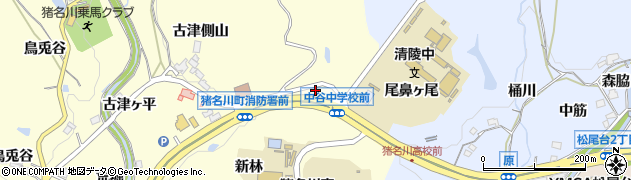 兵庫県猪名川町（川辺郡）紫合（新林）周辺の地図