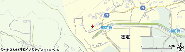 愛知県新城市徳定西久保周辺の地図