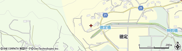 愛知県新城市徳定（西久保）周辺の地図