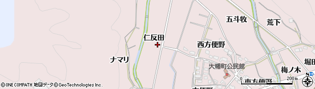 愛知県岡崎市大幡町（仁反田）周辺の地図