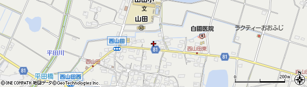 兵庫県姫路市山田町西山田112周辺の地図