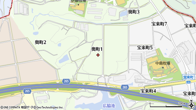 〒475-0957 愛知県半田市奥町の地図