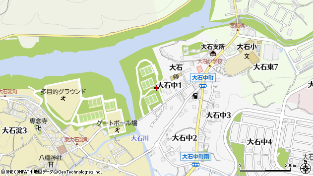 〒520-2263 滋賀県大津市大石中の地図