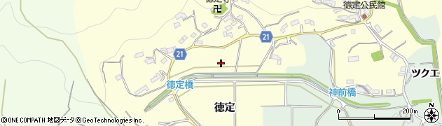 愛知県新城市徳定（半田前）周辺の地図