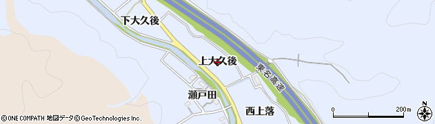 愛知県岡崎市池金町（上大久後）周辺の地図