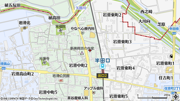 〒475-0961 愛知県半田市岩滑中町の地図