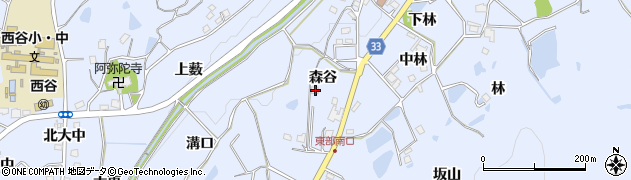 兵庫県宝塚市大原野森谷42周辺の地図