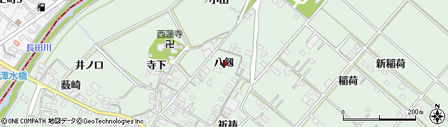 愛知県安城市東端町（八剱）周辺の地図