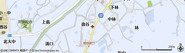 兵庫県宝塚市大原野森谷28周辺の地図