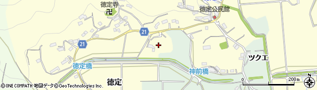 愛知県新城市徳定（阿賀地）周辺の地図