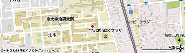 京都府宇治市五ケ庄（柏田）周辺の地図