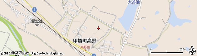 滋賀県甲賀市甲賀町高野周辺の地図