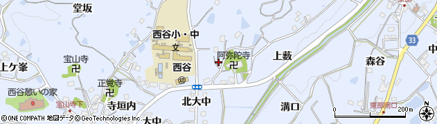 兵庫県宝塚市大原野西谷11周辺の地図