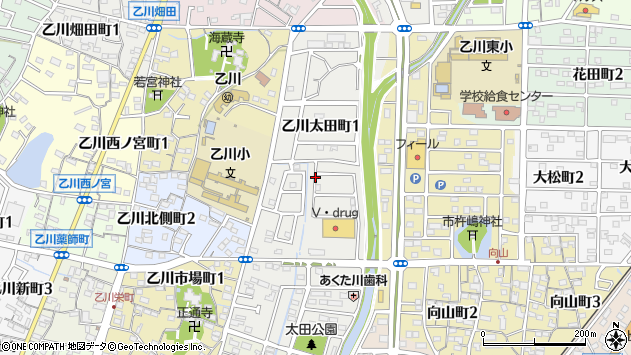 〒475-0041 愛知県半田市乙川太田町の地図