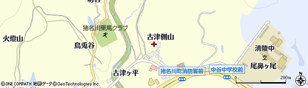 兵庫県猪名川町（川辺郡）紫合（古津側山）周辺の地図
