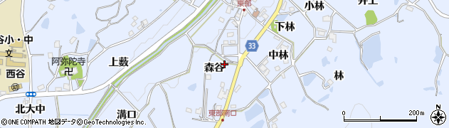 兵庫県宝塚市大原野森谷32周辺の地図