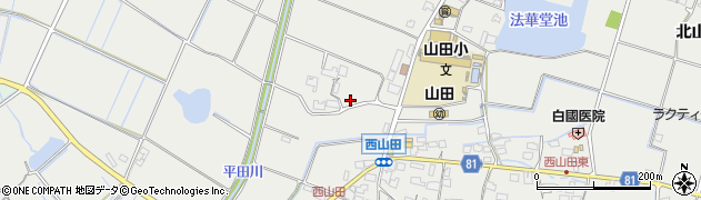 兵庫県姫路市山田町西山田166周辺の地図