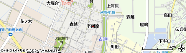 愛知県岡崎市野畑町（下河原）周辺の地図
