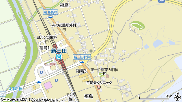 〒669-1313 兵庫県三田市福島の地図