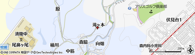 兵庫県猪名川町（川辺郡）原（滝ヶ本）周辺の地図